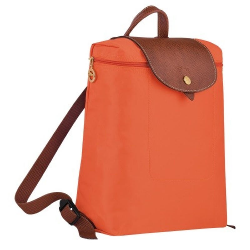 Orange Longchamp Le Pliage Original M Backpack | SN-LCMP49137