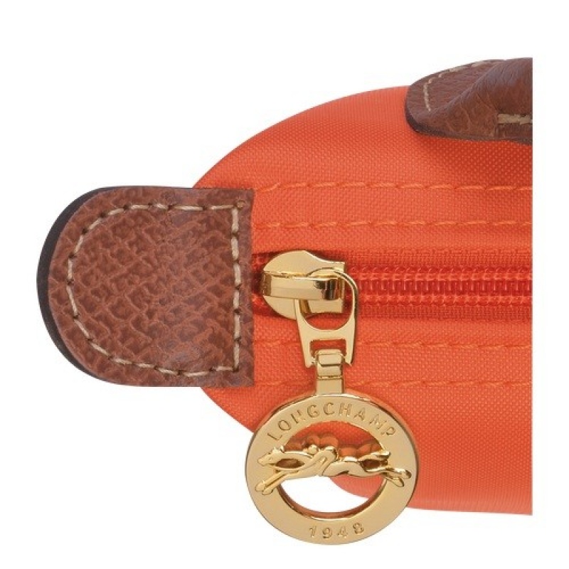 Orange Longchamp Le Pliage Original Pouch With Handle | SN-LCMP48437