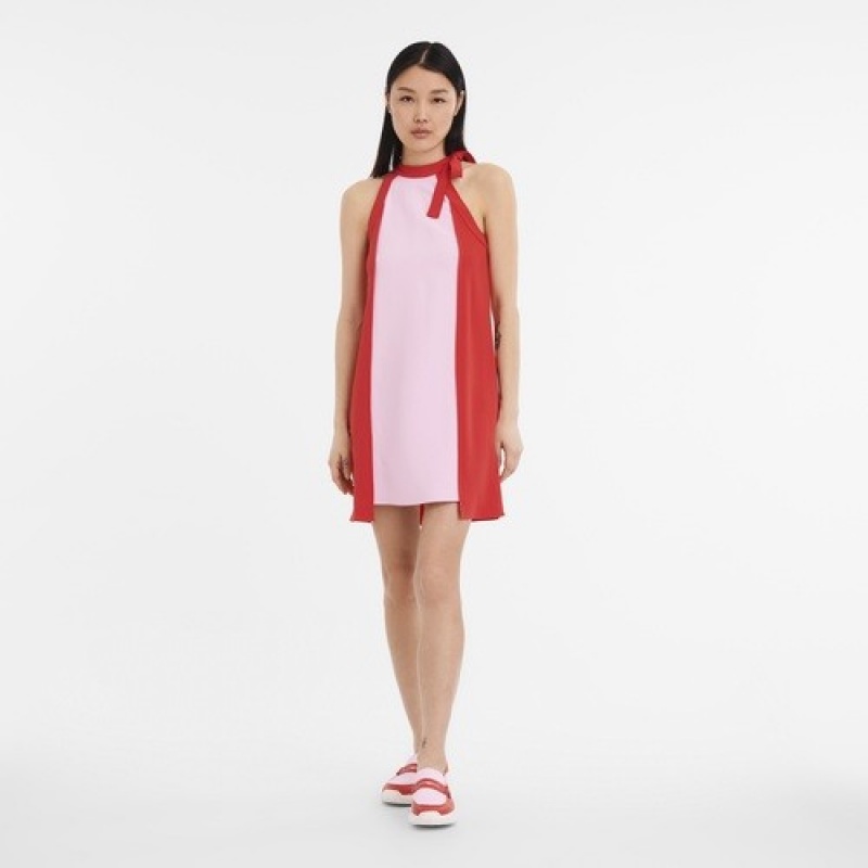 Pink/Red Longchamp Dress | SN-LCMP48658