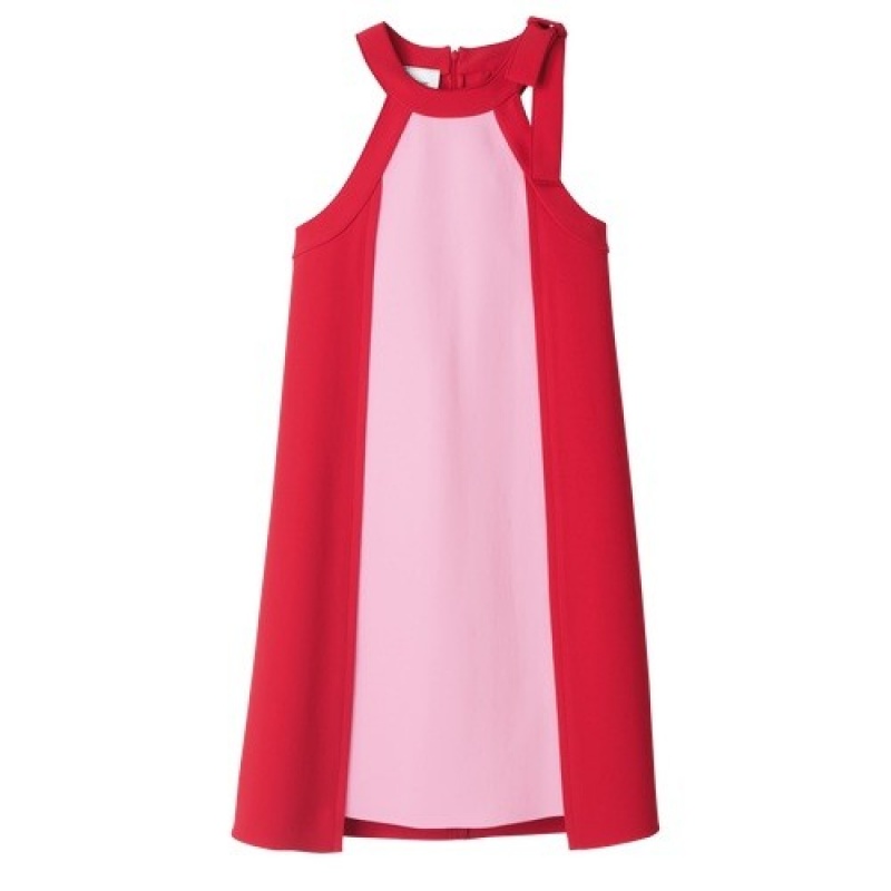 Pink/Red Longchamp Dress | SN-LCMP48658