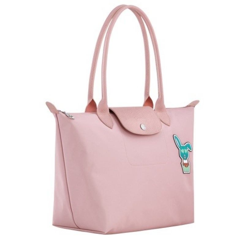 Pink Longchamp Le Pliage Cny M Shoulder Bag | SN-LCMP47953