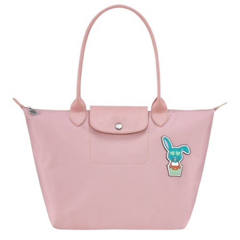 Pink Longchamp Le Pliage Cny M Shoulder Bag | SN-LCMP47953