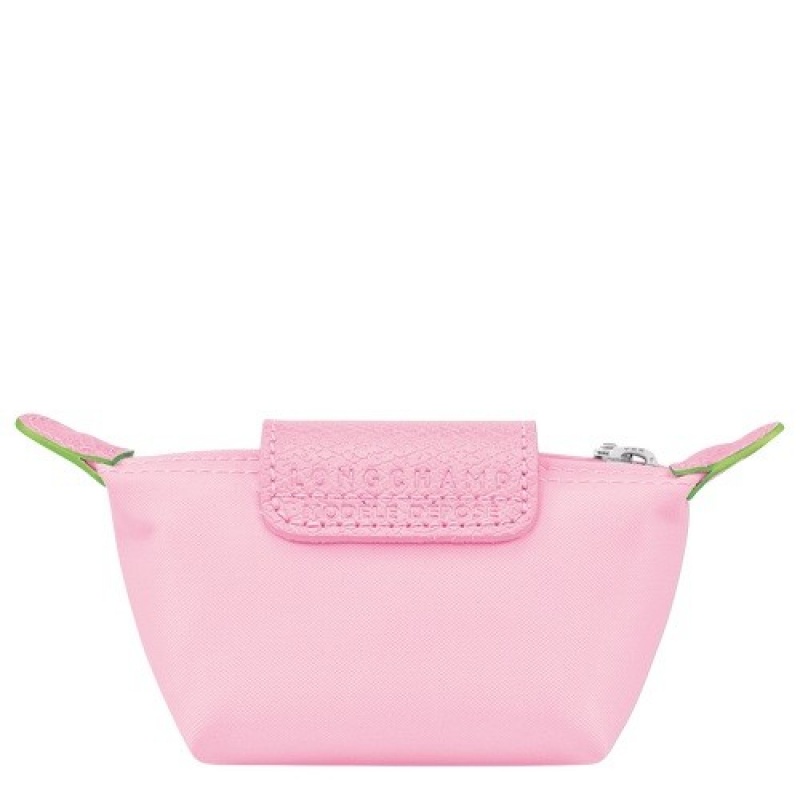 Pink Longchamp Le Pliage Green Coin Purse | SN-LCMP49268