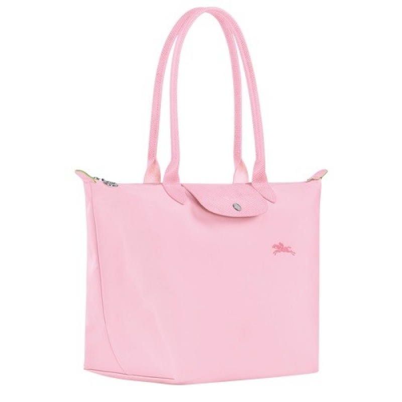 Pink Longchamp Le Pliage Green L Tote Bag | SN-LCMP47973