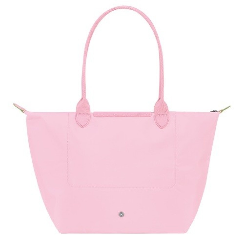 Pink Longchamp Le Pliage Green L Tote Bag | SN-LCMP47973