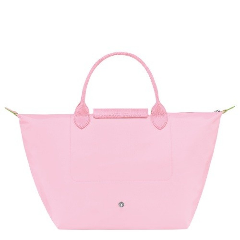 Pink Longchamp Le Pliage Green M Handbag | SN-LCMP47714