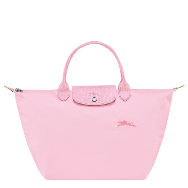 Pink Longchamp Le Pliage Green M Handbag | SN-LCMP47714