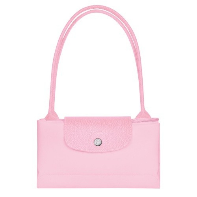 Pink Longchamp Le Pliage Green M Tote Bag | SN-LCMP47967