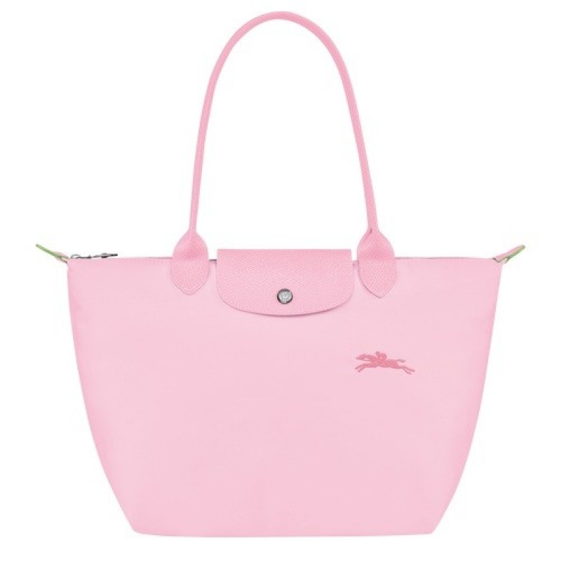 Pink Longchamp Le Pliage Green M Tote Bag | SN-LCMP47967