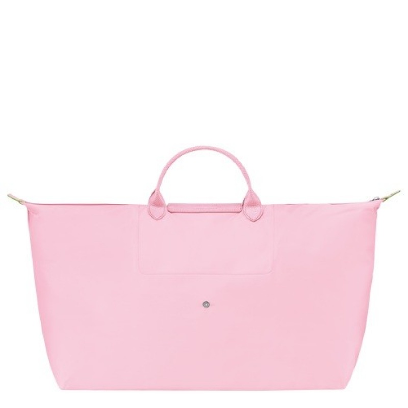 Pink Longchamp Le Pliage Green M Travel Bag | SN-LCMP49344