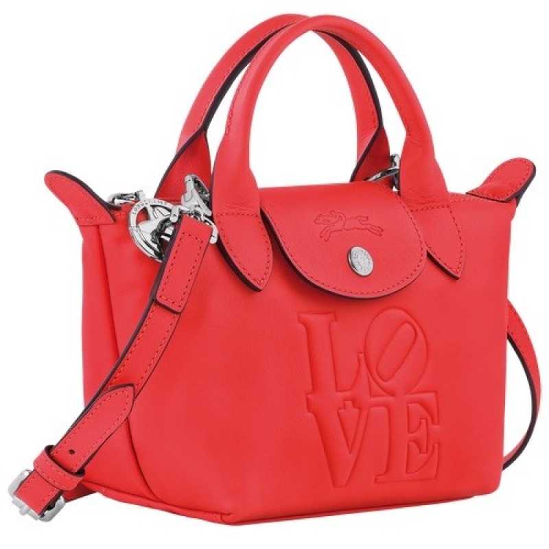 Red Longchamp X Robert Indiana Xs Handbag | SN-LCMP49198