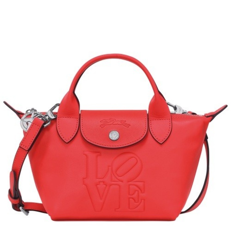 Red Longchamp X Robert Indiana Xs Handbag | SN-LCMP49198