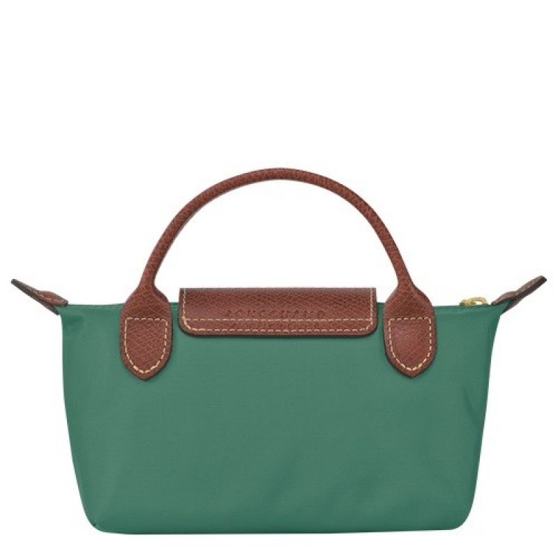 Sage Longchamp Le Pliage Original Pouch With Handle | SN-LCMP48438