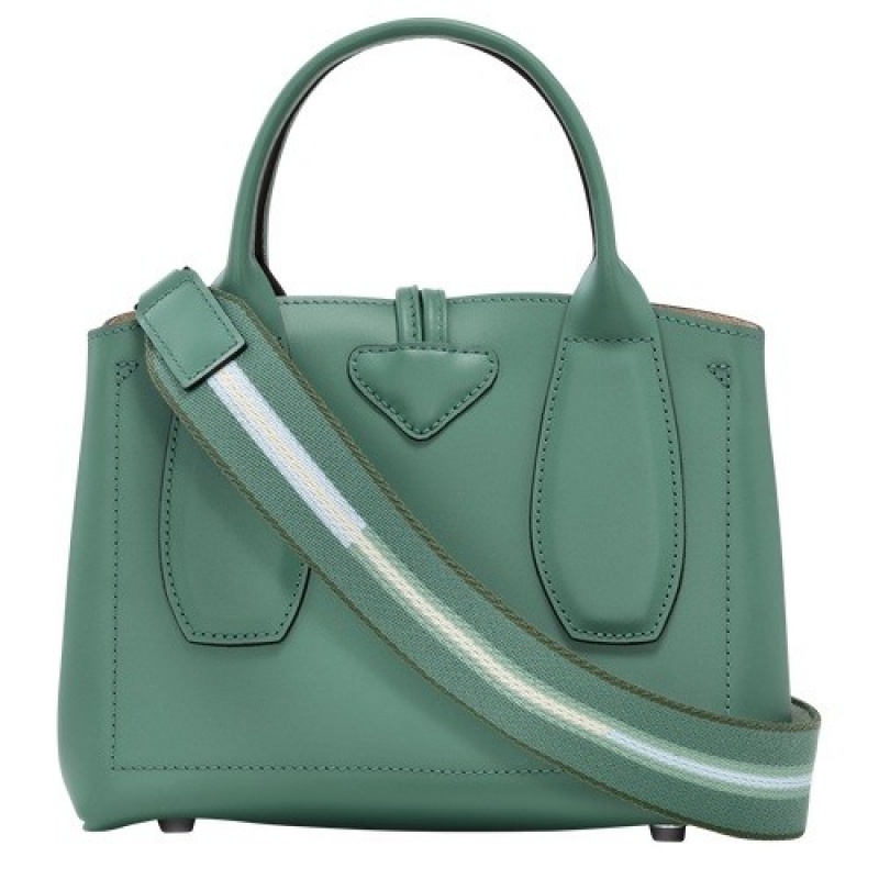 Sage Longchamp Roseau M Handbag | SN-LCMP47778