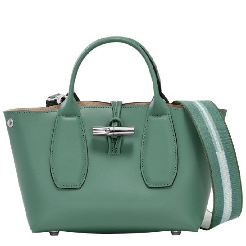 Sage Longchamp Roseau M Handbag | SN-LCMP47778