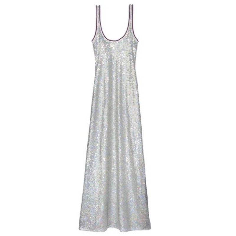 Silver Longchamp Long Dress | SN-LCMP48663