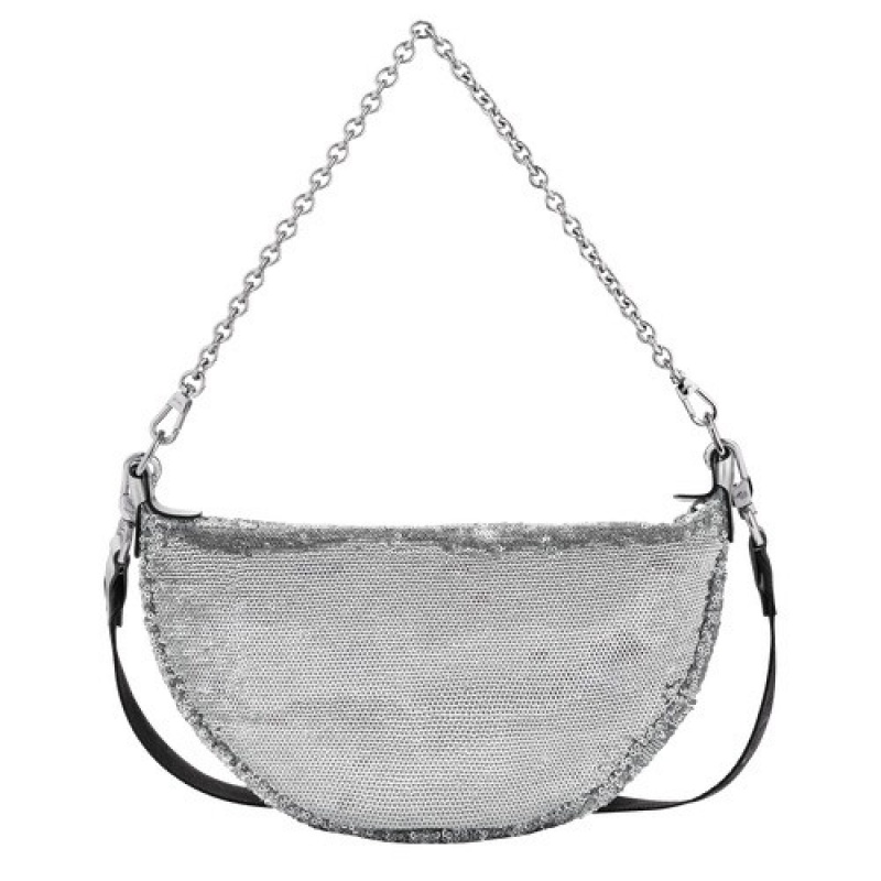 Silver Longchamp Smile S Crossbody Bag | SN-LCMP48052