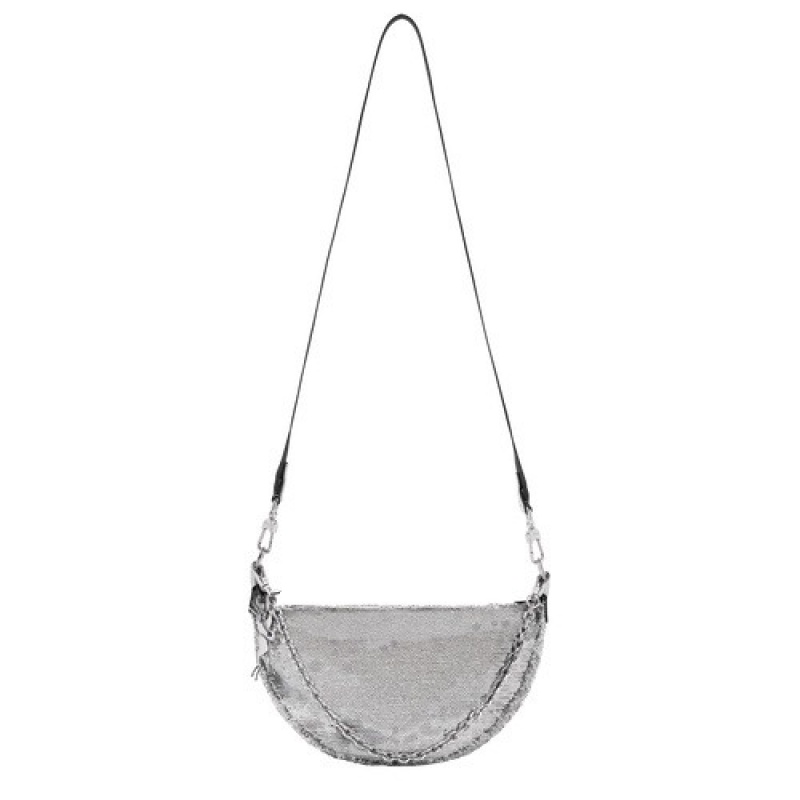 Silver Longchamp Smile S Crossbody Bag | SN-LCMP48052