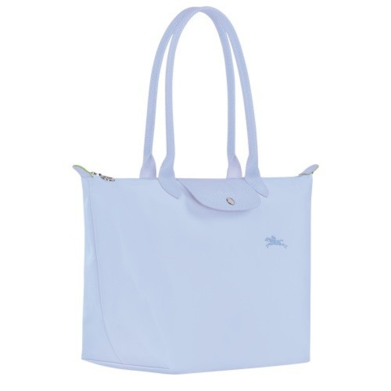 Sky Blue Longchamp Le Pliage Green L Tote Bag | SN-LCMP47972