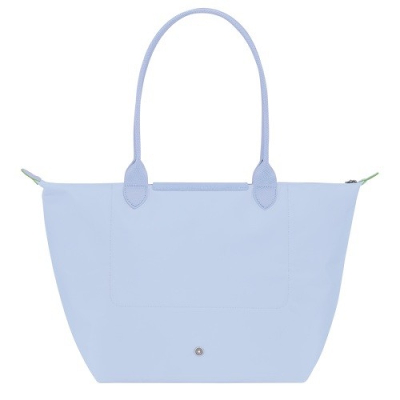 Sky Blue Longchamp Le Pliage Green L Tote Bag | SN-LCMP47972