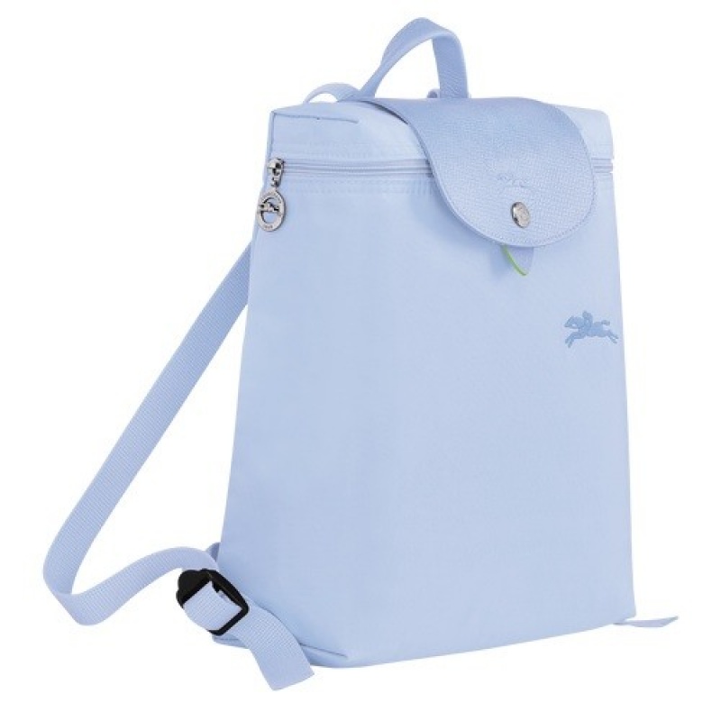 Sky Blue Longchamp Le Pliage Green M Backpack | SN-LCMP49130