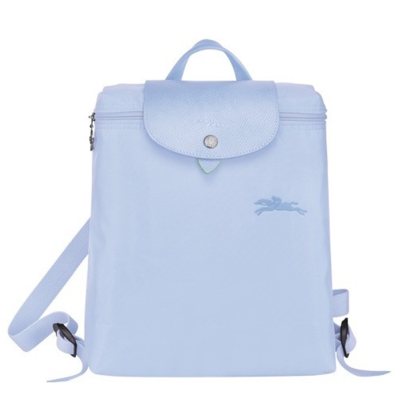 Sky Blue Longchamp Le Pliage Green M Backpack | SN-LCMP49130