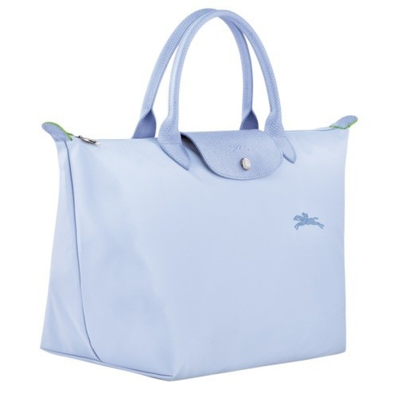 Sky Blue Longchamp Le Pliage Green M Handbag | SN-LCMP47713