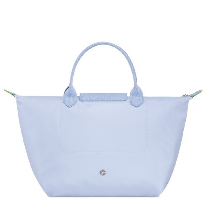 Sky Blue Longchamp Le Pliage Green M Handbag | SN-LCMP47713