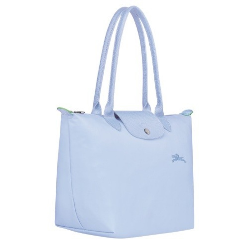 Sky Blue Longchamp Le Pliage Green M Tote Bag | SN-LCMP47966