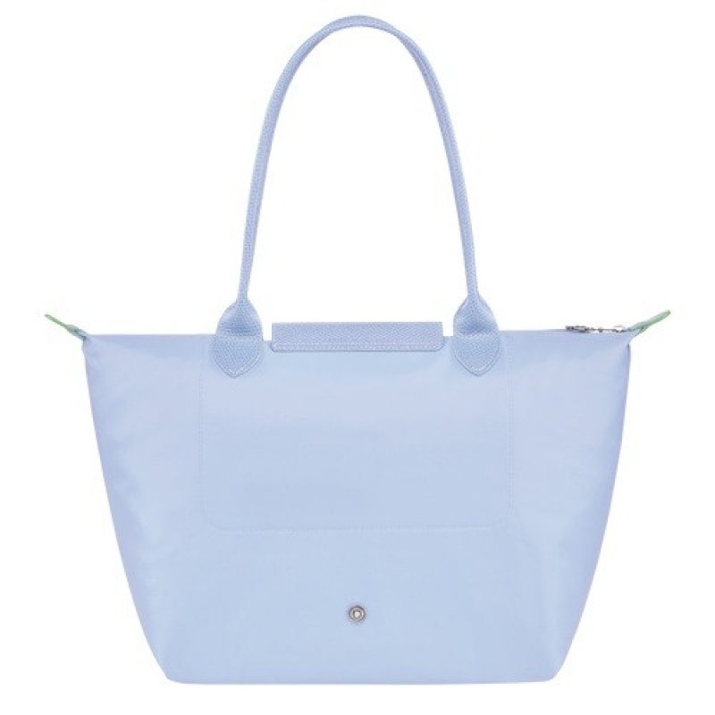 Sky Blue Longchamp Le Pliage Green M Tote Bag | SN-LCMP47966