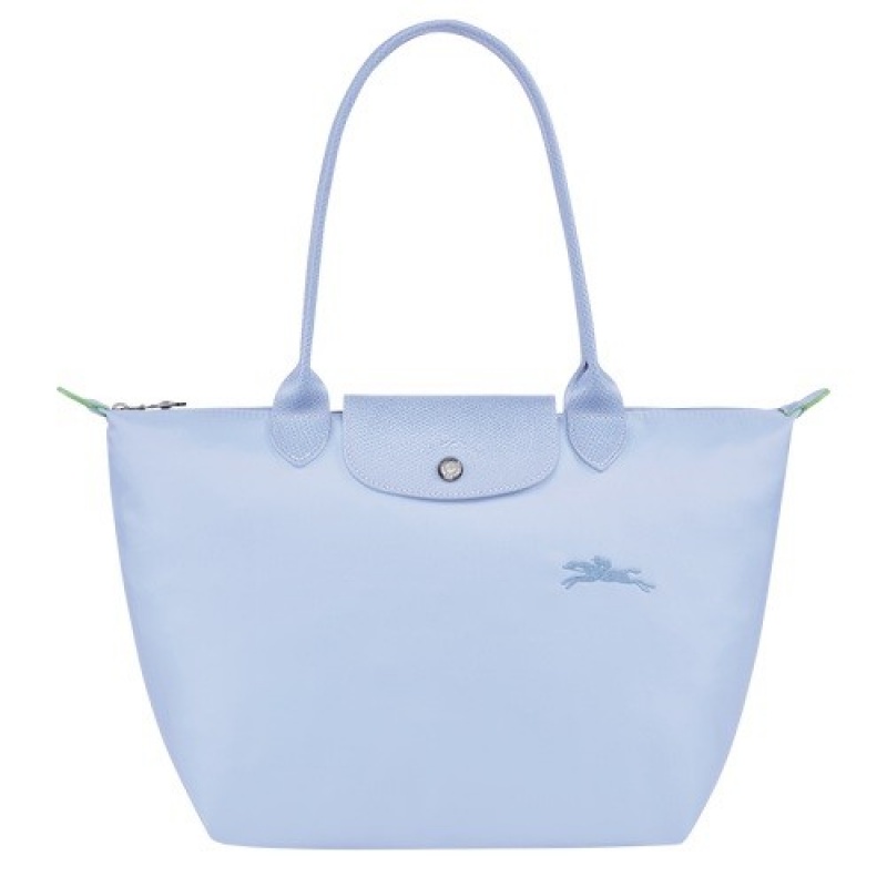 Sky Blue Longchamp Le Pliage Green M Tote Bag | SN-LCMP47966