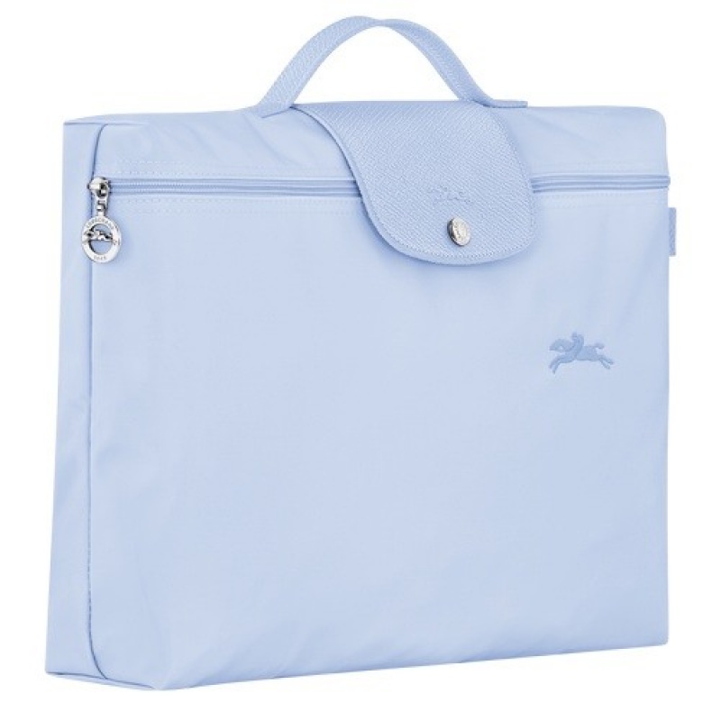 Sky Blue Longchamp Le Pliage Green S Briefcase | SN-LCMP49017