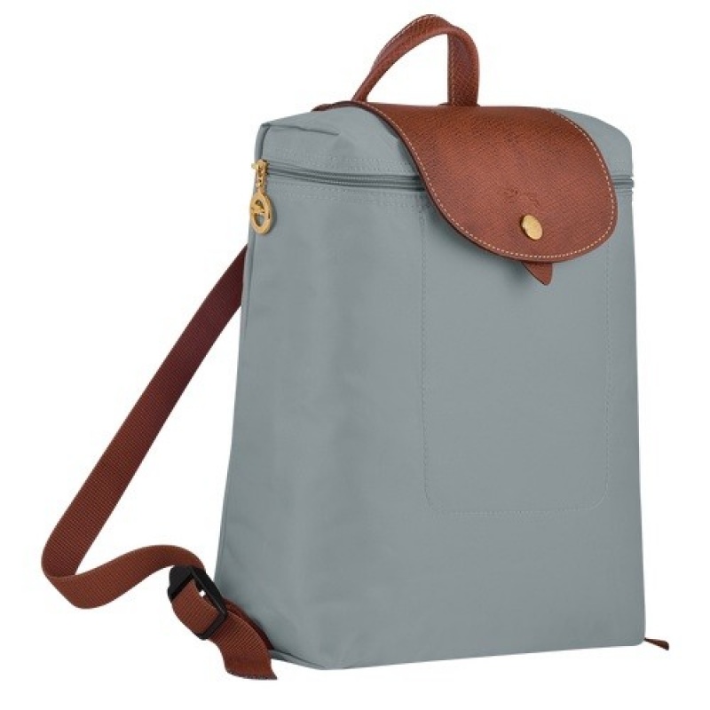 Steel Longchamp Le Pliage Original M Backpack | SN-LCMP49140