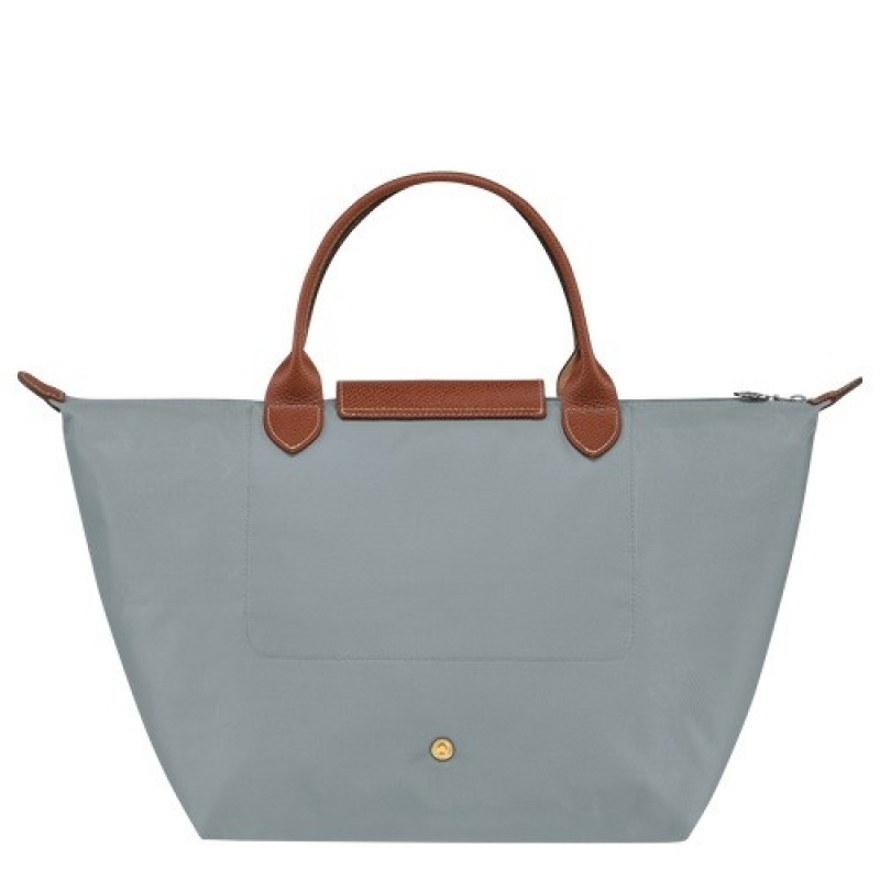 Steel Longchamp Le Pliage Original M Handbag | SN-LCMP47740