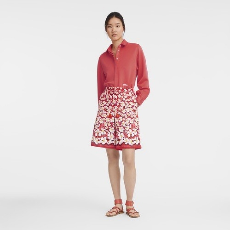 Strawberry Longchamp Bermuda Shorts | SN-LCMP48773