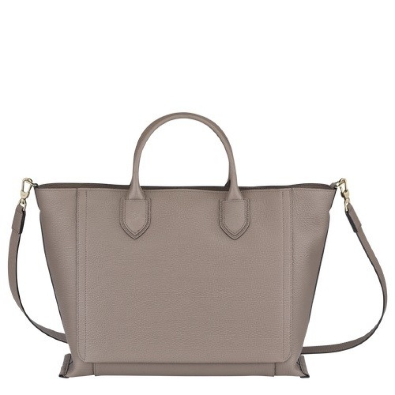 Taupe Longchamp Mailbox Briefcase | SN-LCMP48160