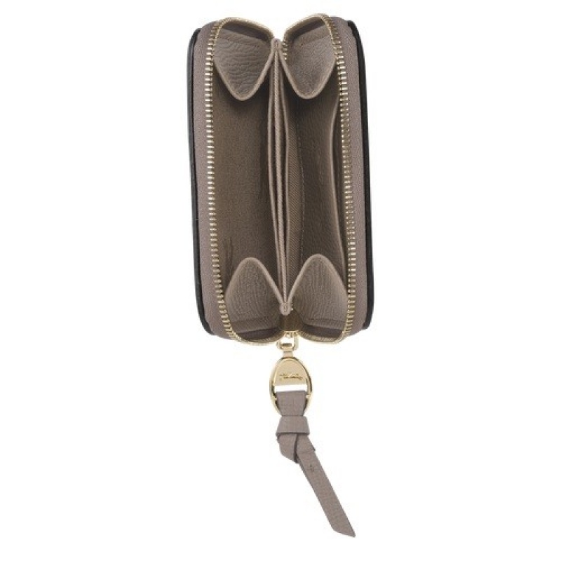 Taupe Longchamp Mailbox Coin Purse | SN-LCMP48351