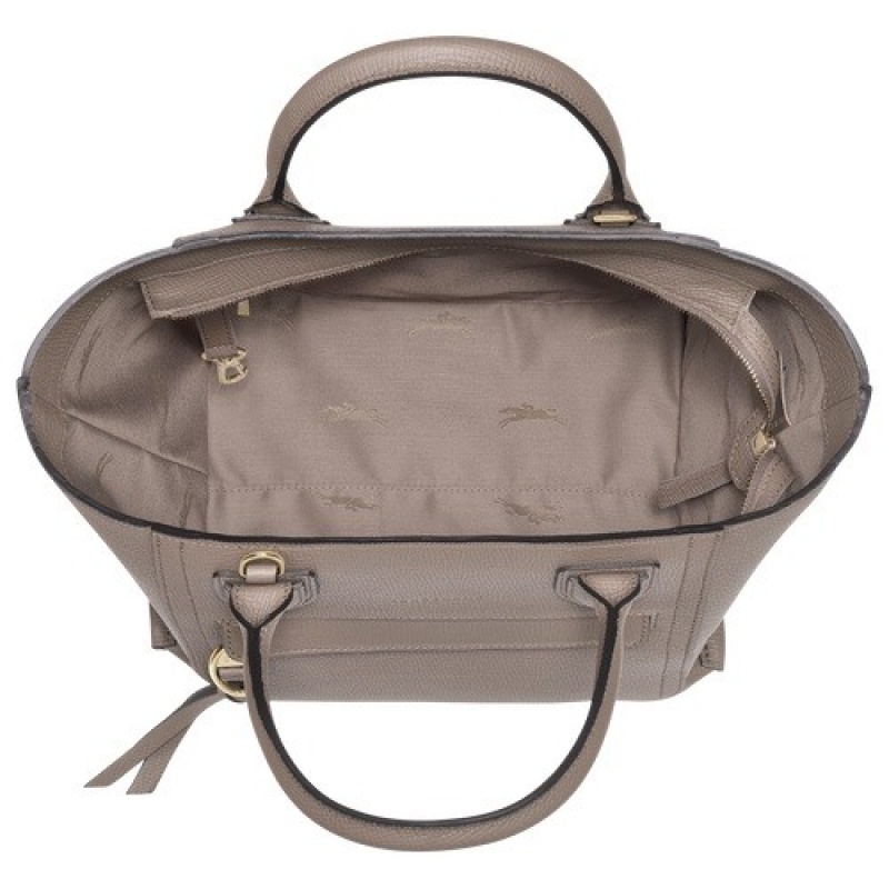 Taupe Longchamp Mailbox M Handbag | SN-LCMP47698