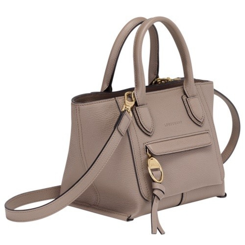 Taupe Longchamp Mailbox S Handbag | SN-LCMP47699