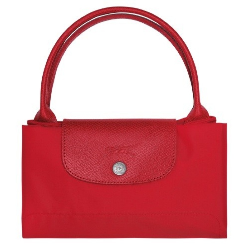 Tomato Longchamp Le Pliage Green M Handbag | SN-LCMP47725