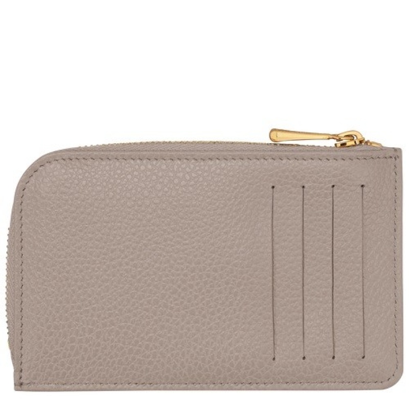 Turtledove Longchamp Le Foulonné Card Holder | SN-LCMP49252