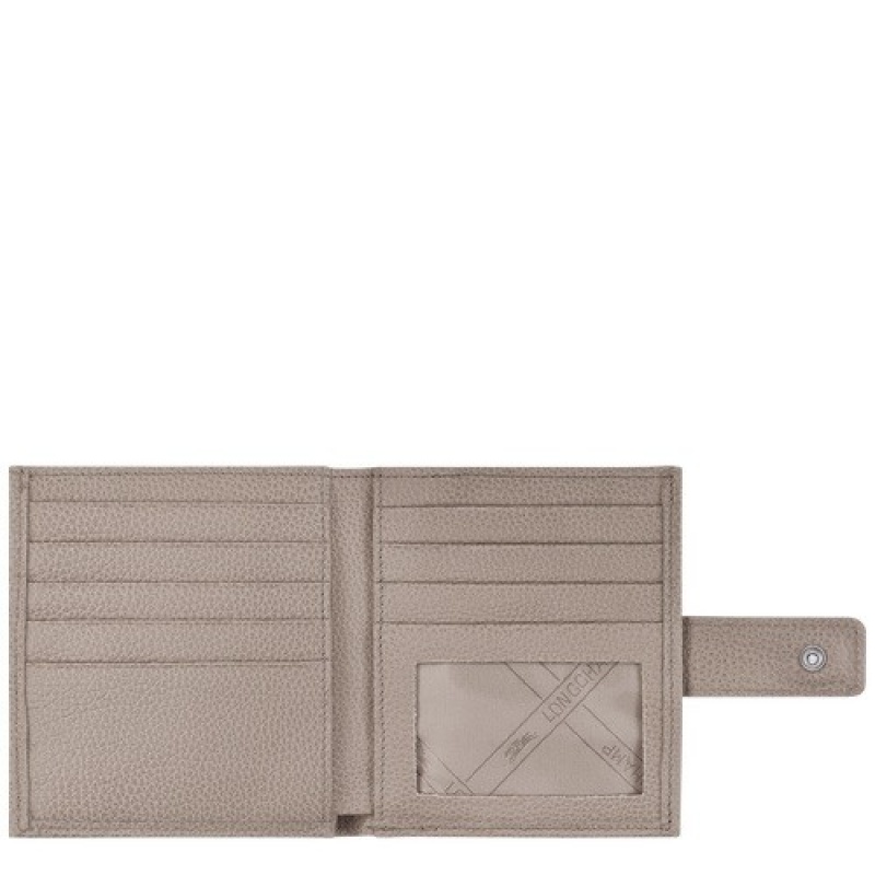 Turtledove Longchamp Le Foulonné Compact Wallet | SN-LCMP48260