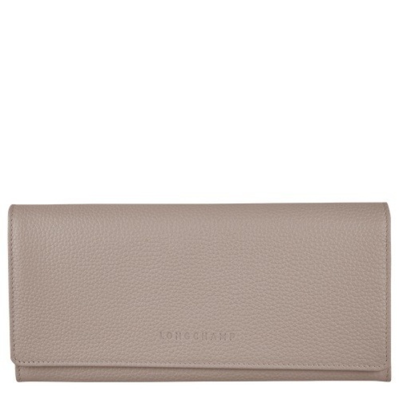 Turtledove Longchamp Le Foulonné Continental Wallet | SN-LCMP48267