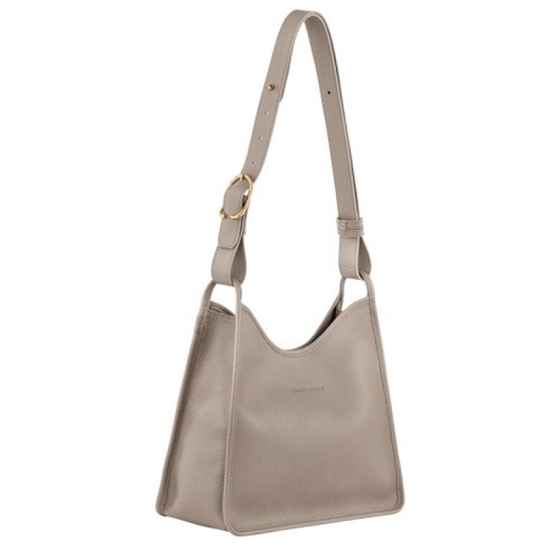 Turtledove Longchamp Le Foulonné M Hobo Bag | SN-LCMP47991