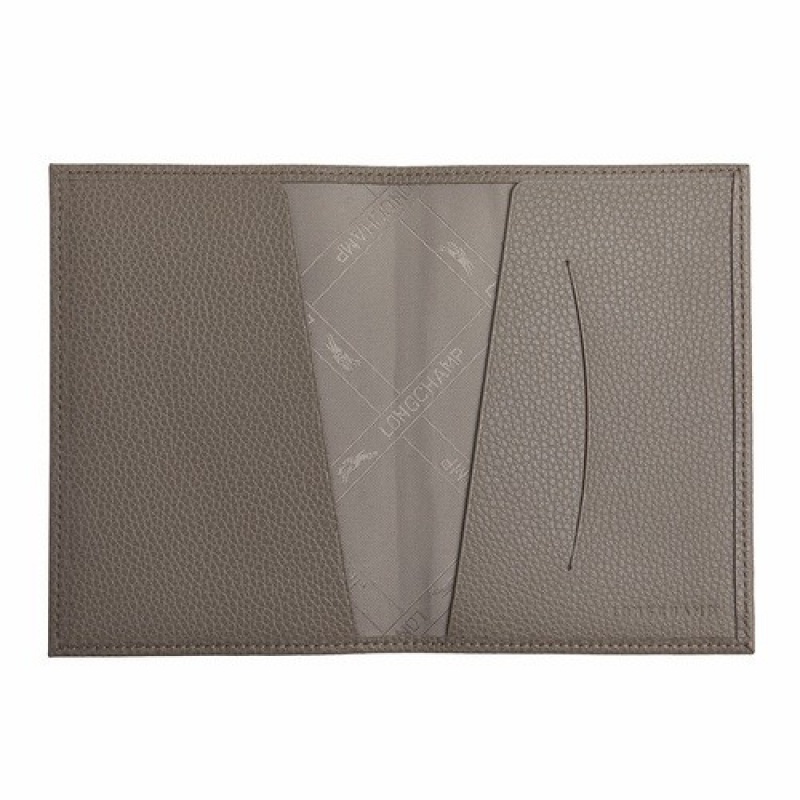 Turtledove Longchamp Le Foulonné Passport Cover | SN-LCMP49411