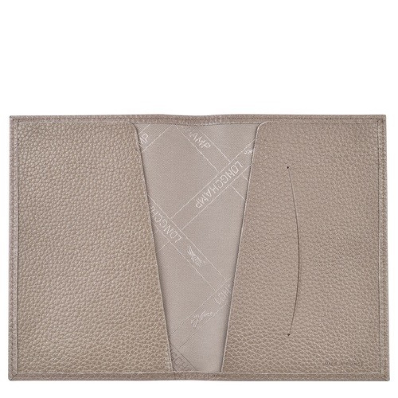 Turtledove Longchamp Le Foulonné Passport Cover | SN-LCMP49418