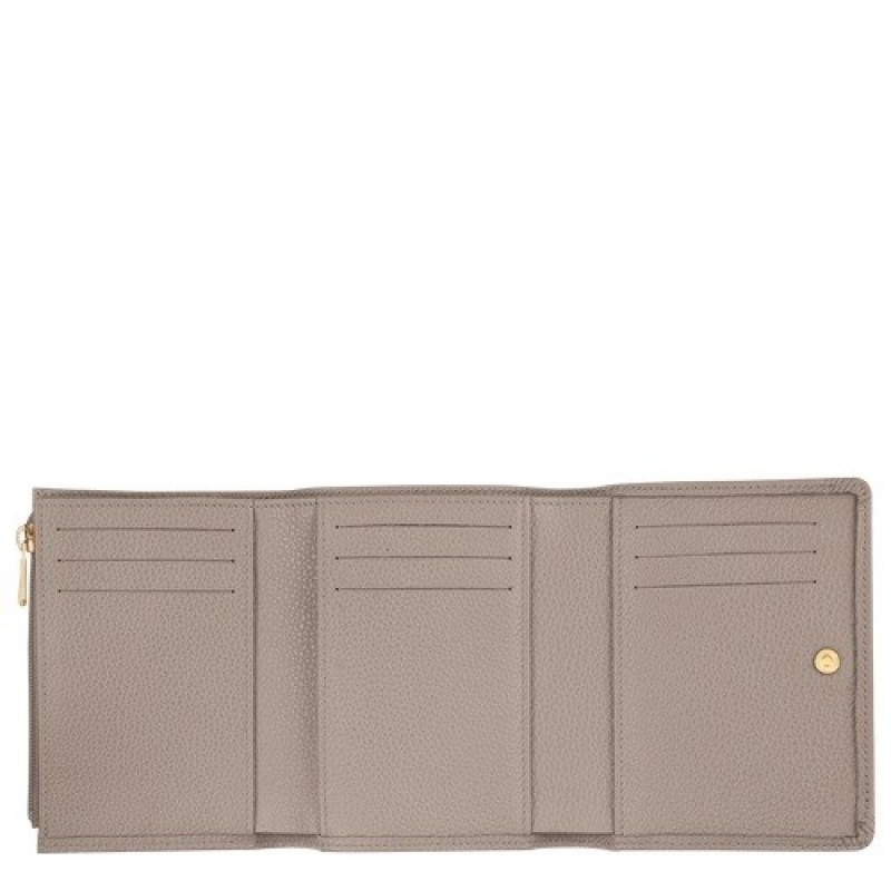 Turtledove Longchamp Le Foulonné Wallet | SN-LCMP49225