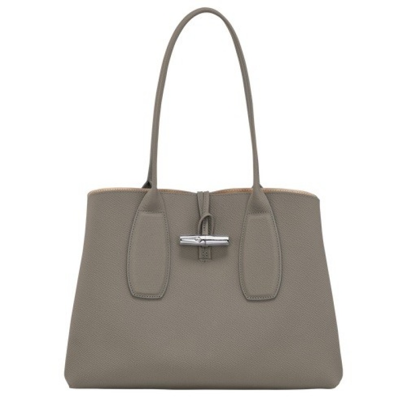 Turtledove Longchamp Roseau L Tote Bag | SN-LCMP48000