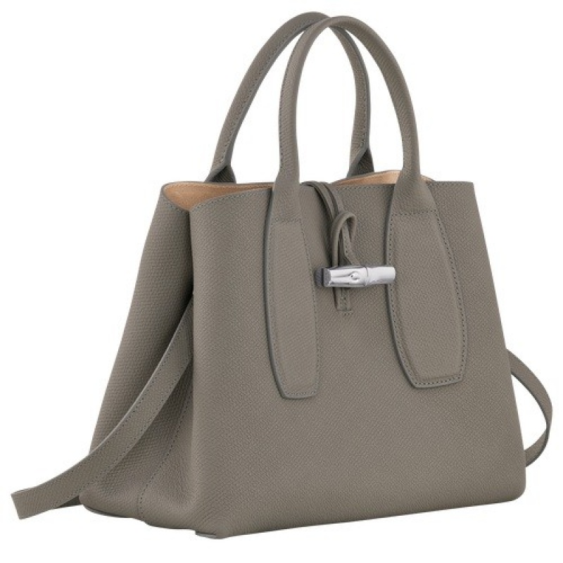 Turtledove Longchamp Roseau M Handbag | SN-LCMP47768