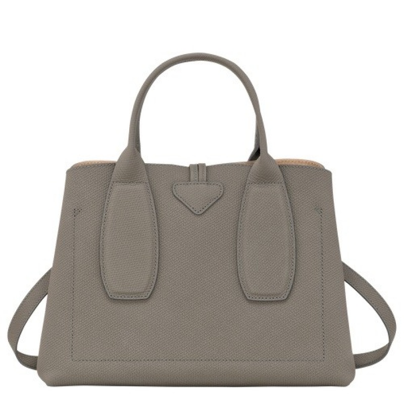 Turtledove Longchamp Roseau M Handbag | SN-LCMP47768